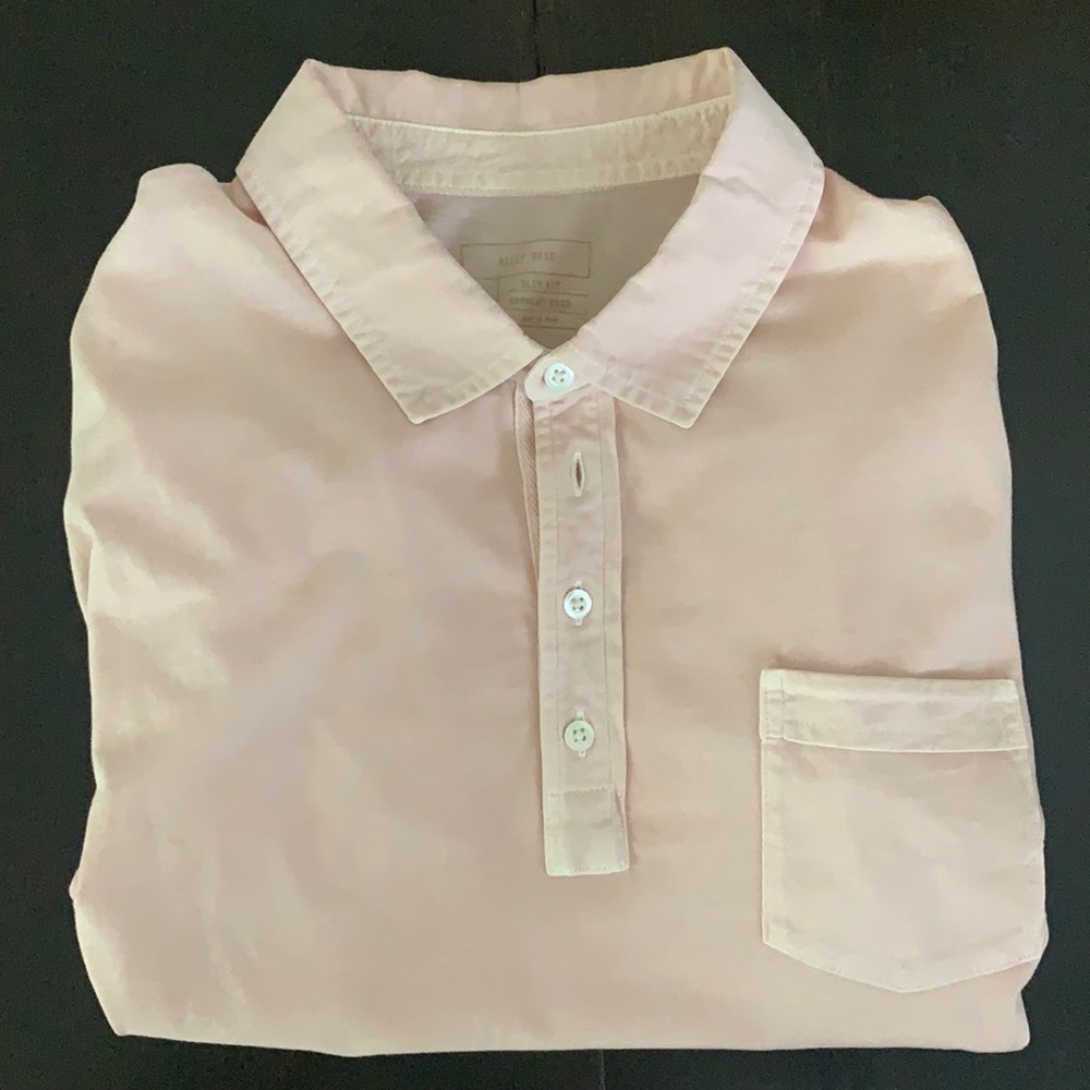 Billy Reid XL Pink Slim Fit Polo